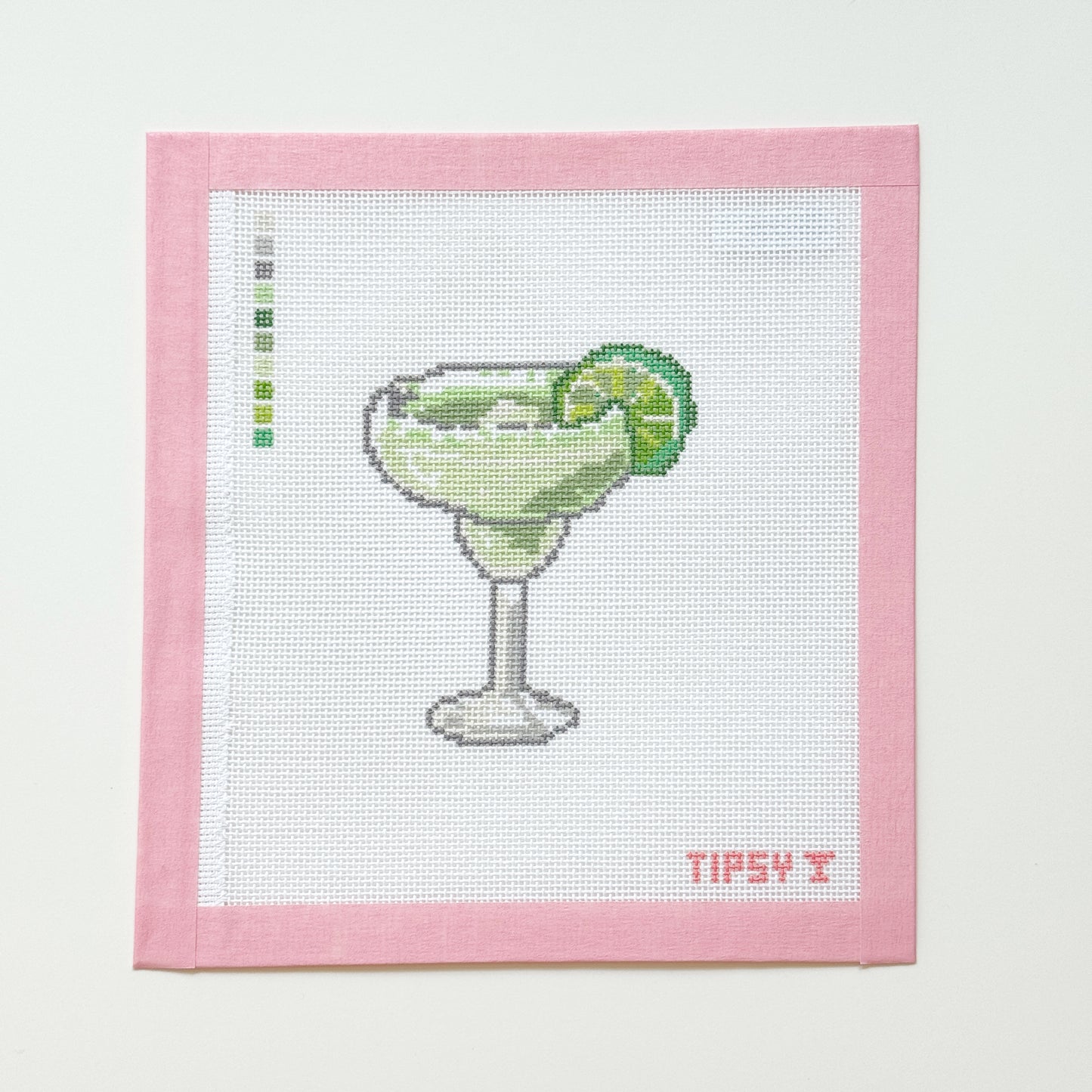 Lime Margarita Drink Needlepoint Canvas, 18 Mesh, 3x4 Design