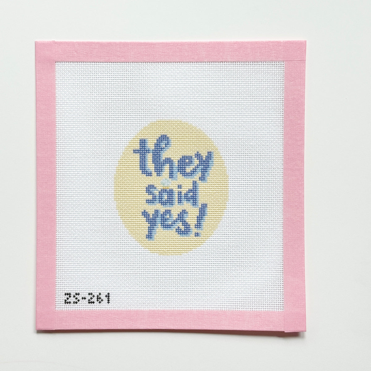 They Said Yes Engagement Needlepoint Canvas, 18 Mesh, 3x4 Design