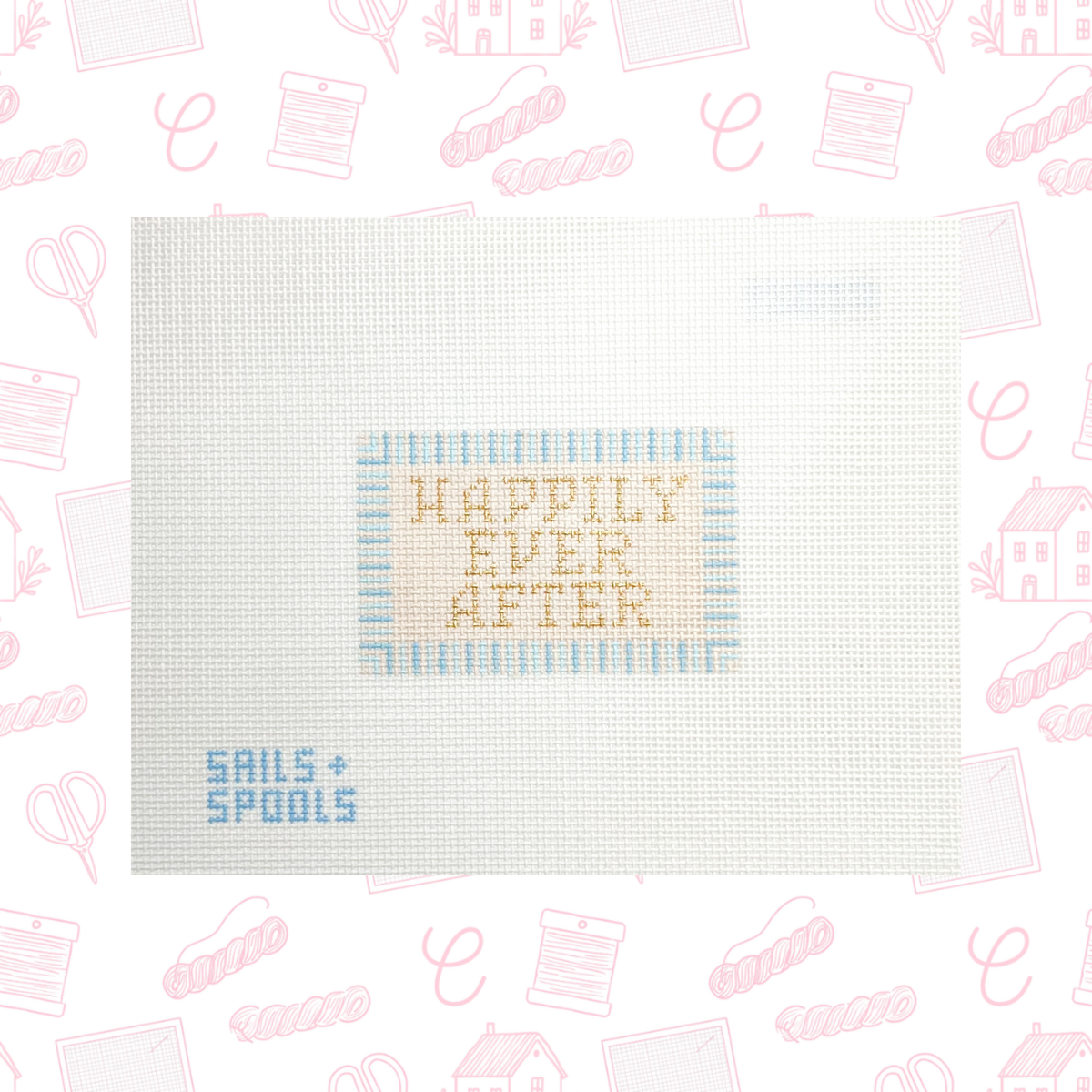 Happily Ever After Needlepoint Canvas, 18 Mesh, 2"x3" Design Size