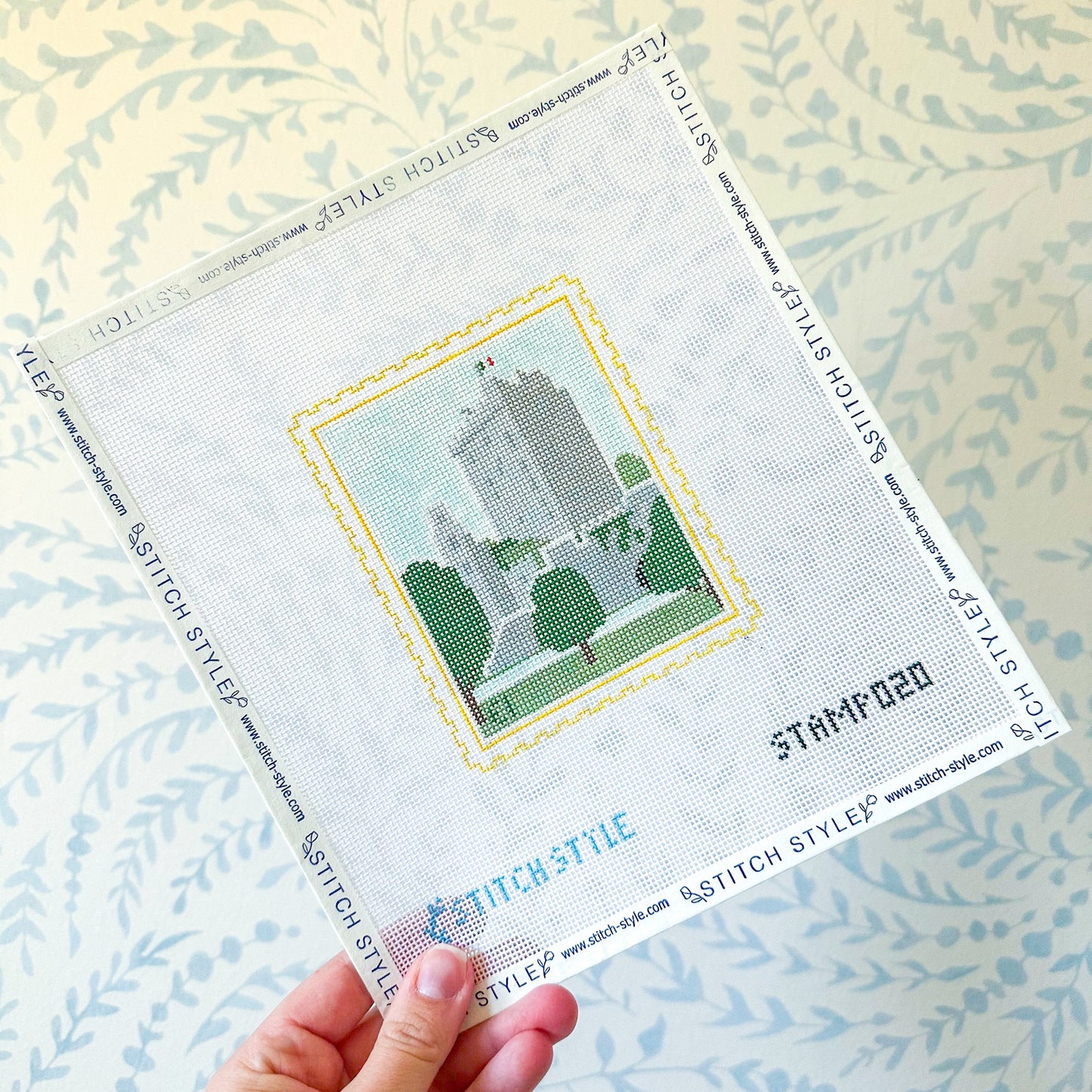 Ireland Blarney Castle Travel Stamp needlepoint canvas