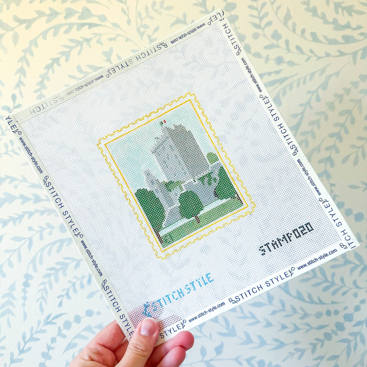 Ireland Blarney Castle Travel Stamp needlepoint canvas