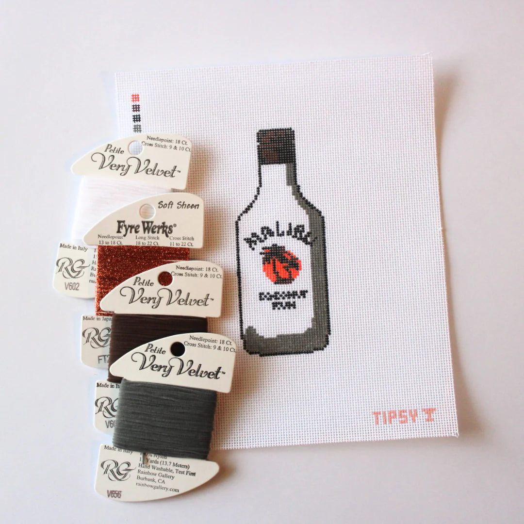 Coconut Rum Needlepoint Canvas, 18 Mesh, 3x5 Design
