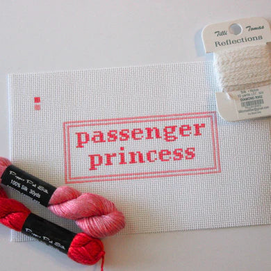 Passenger Princess Needlepoint Canvas, 18 Mesh, 2x5 Design