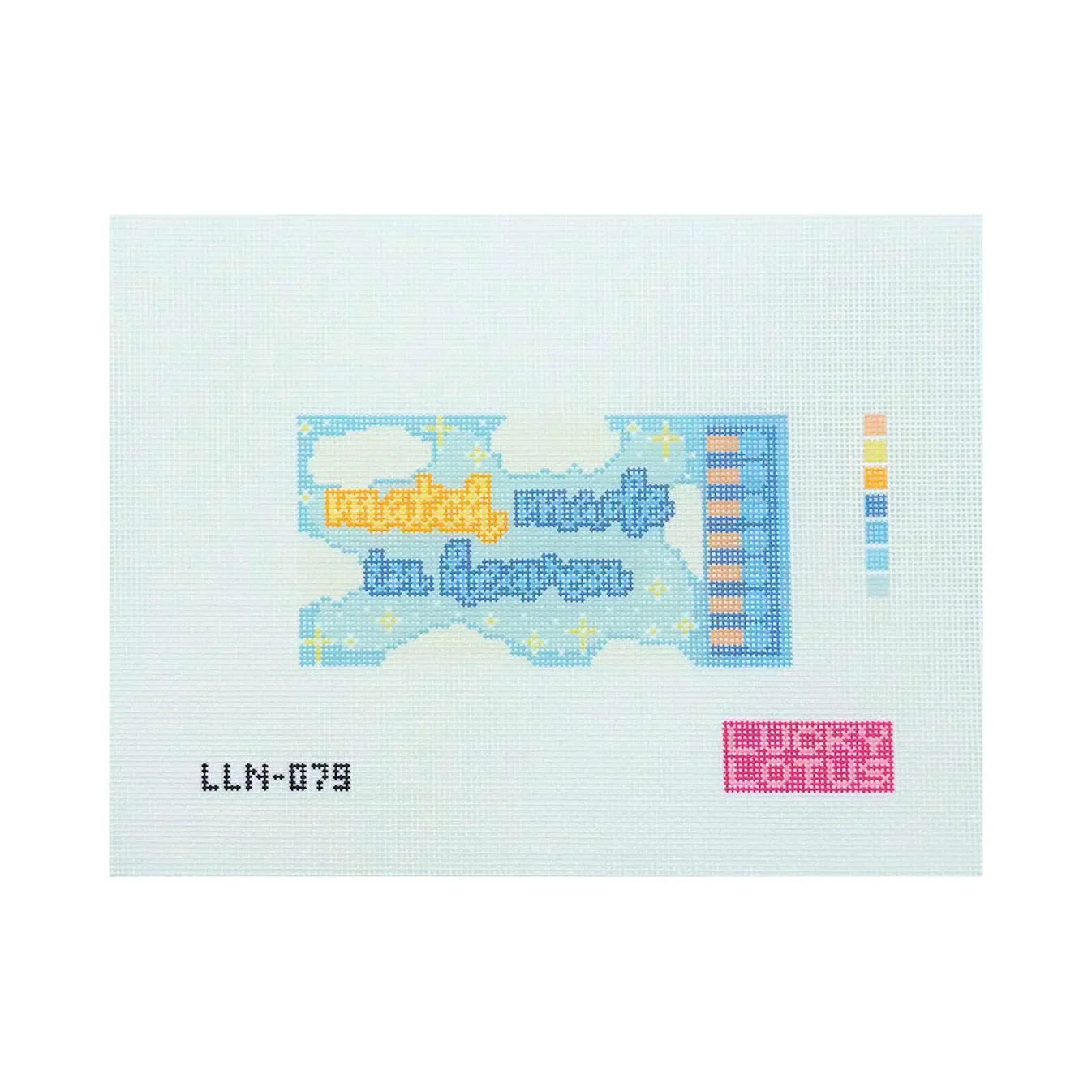 Match Made in Heaven Matchbox Needlepoint Canvas, 18 mesh, 5.5" x 2.5" Design