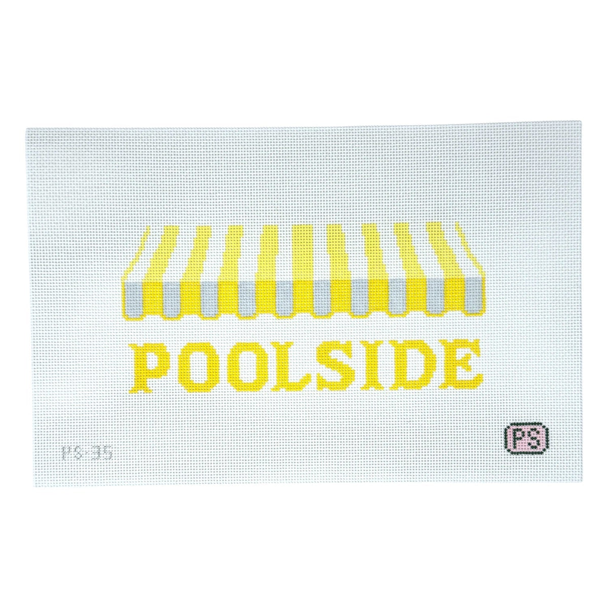 Poolside needlepoint canvas