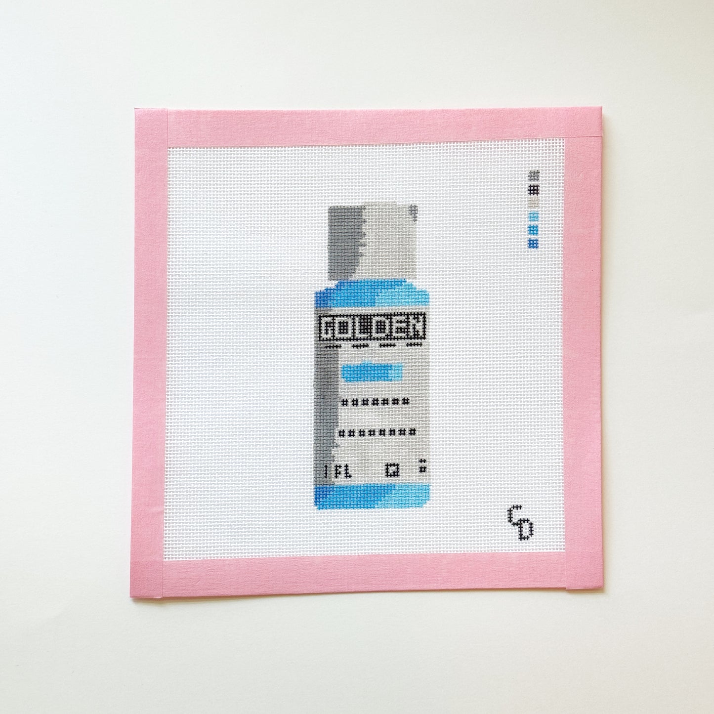 Golden Acrylic Paint Artist Needlepoint Canvas, 18 Mesh, 2x5 Design