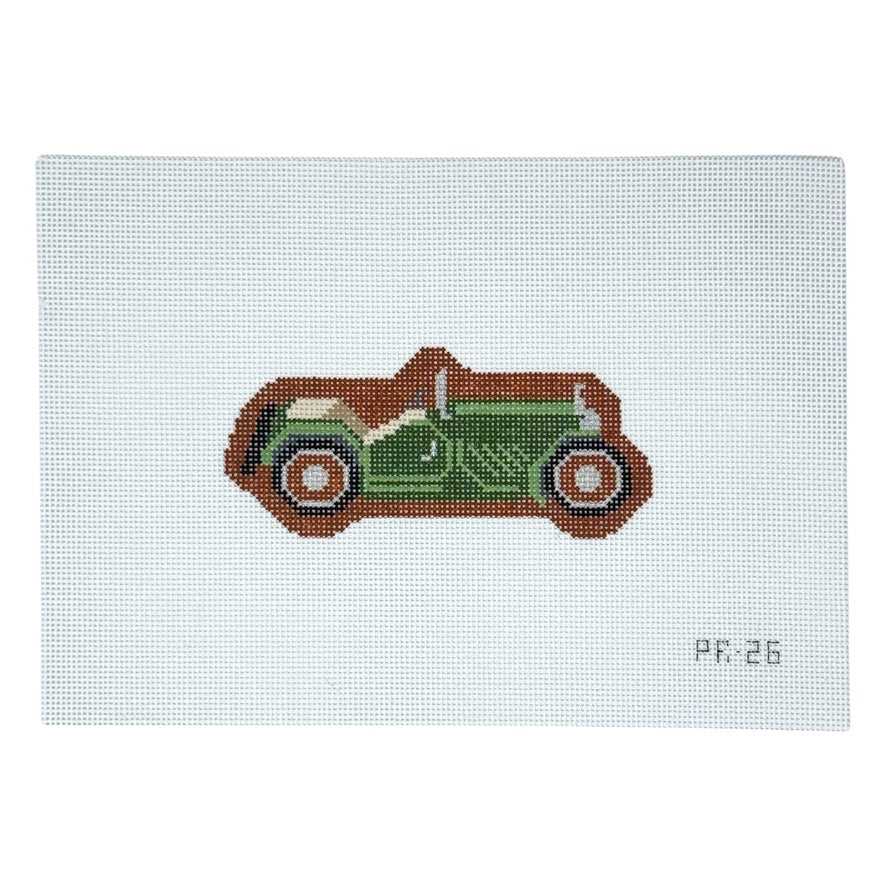British Roadster needlepoint canvas
