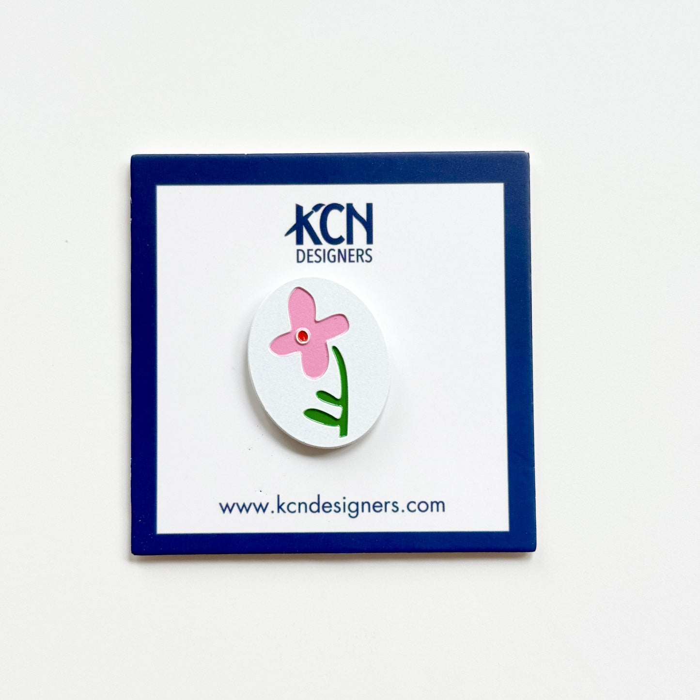 Pink Flower Needleminder, Whimsical Needleminder, Needlepoint Accessories