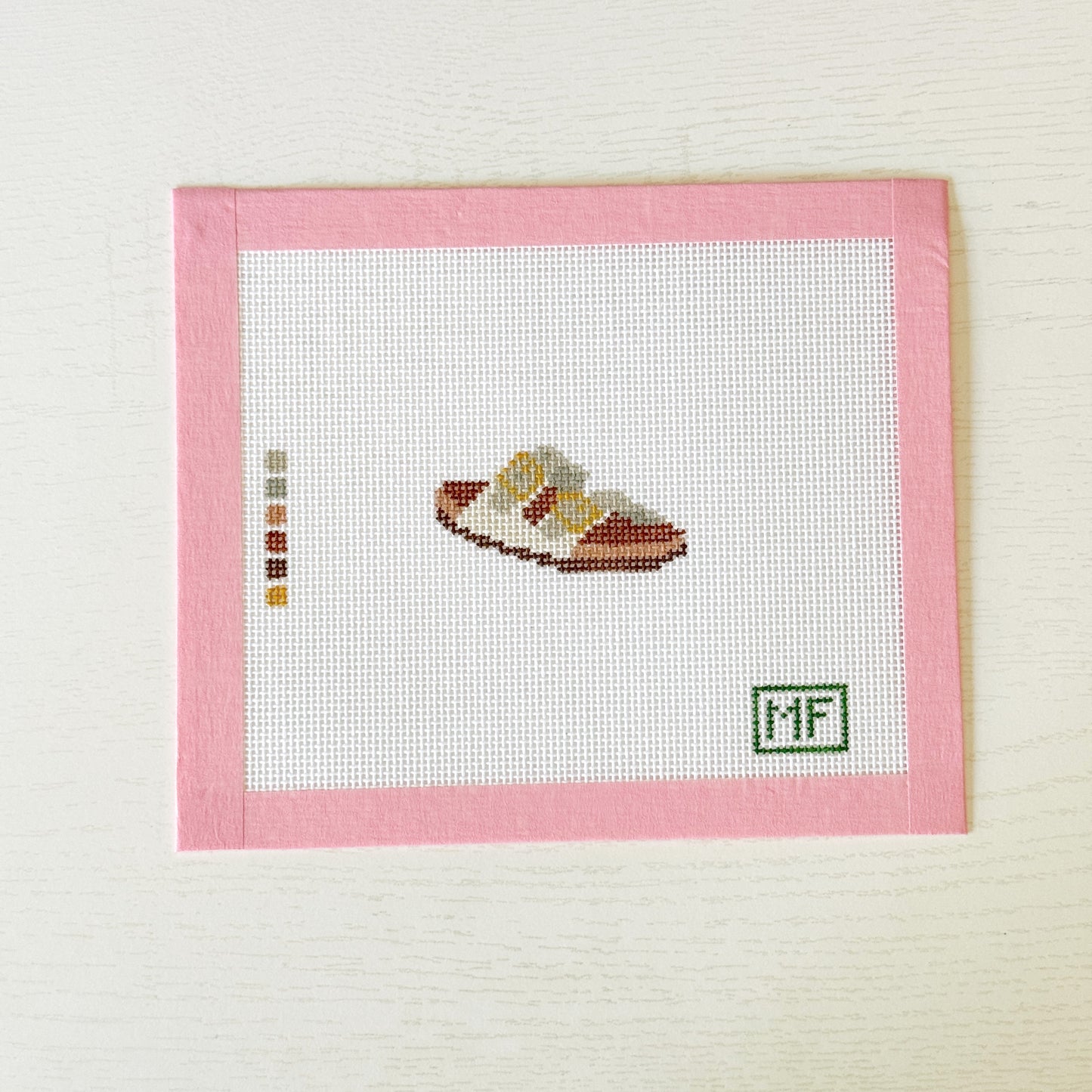 Birkenstock Sandal Mini Needlepoint Canvas, 18 Mesh, 1x2 Design