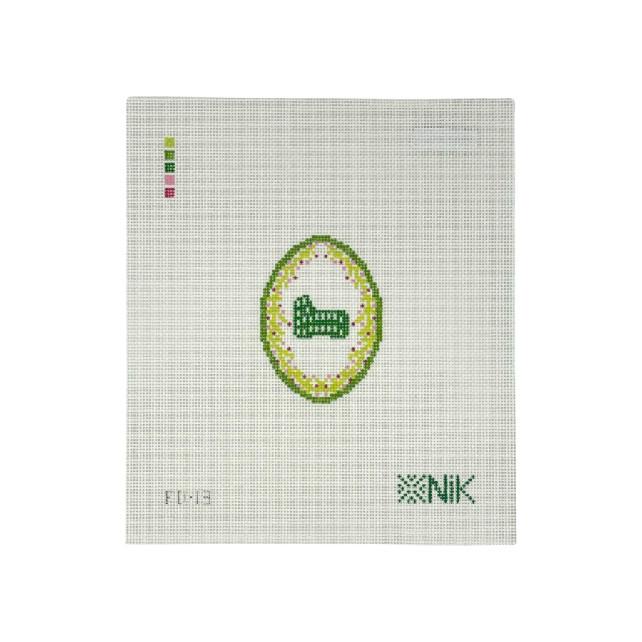 Fleur de Colosseum needlepoint canvas