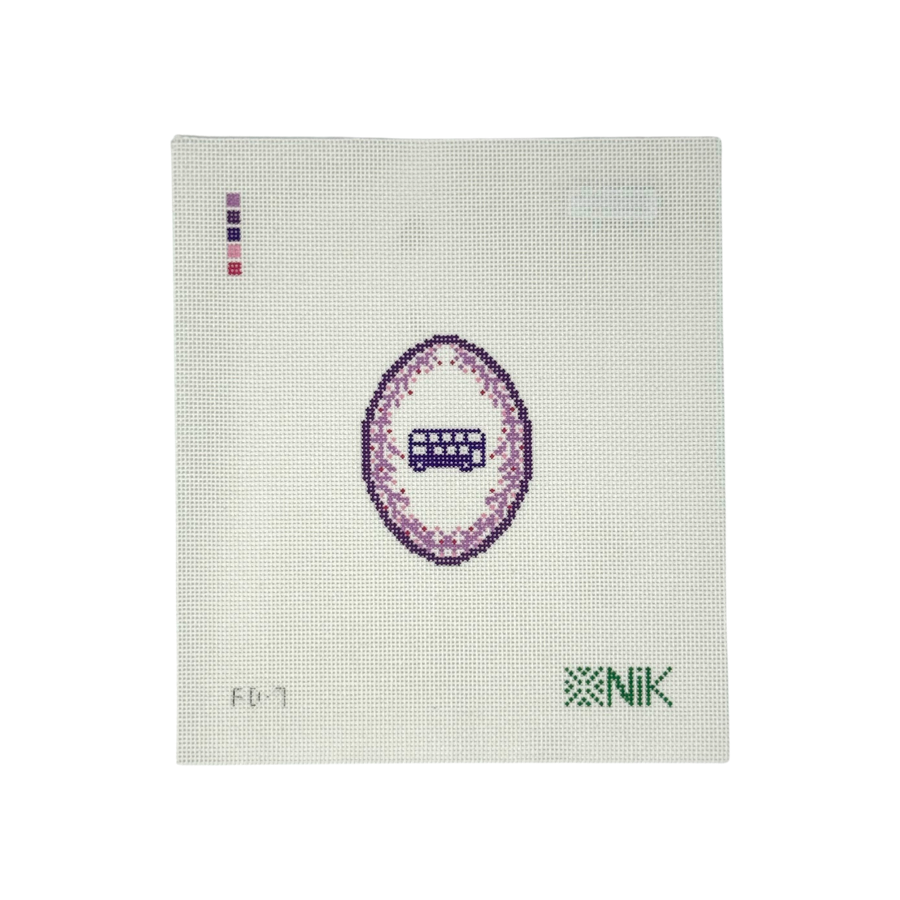 Fleur de Bus needlepoint canvas
