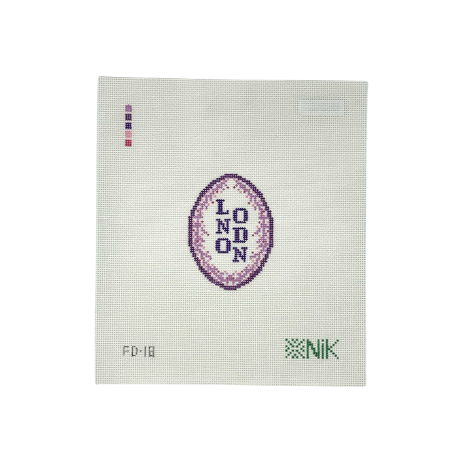 Fleur de London needlepoint canvas