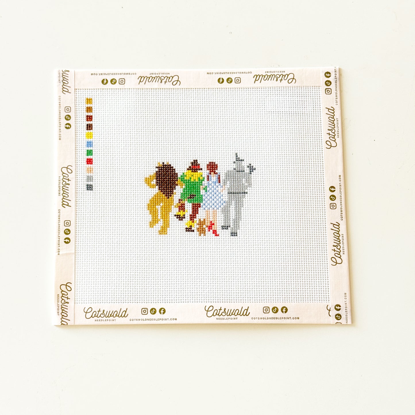 Wizard Friends Yellow Road Needlepoint Canvas, 18 Mesh, 4x3 Design