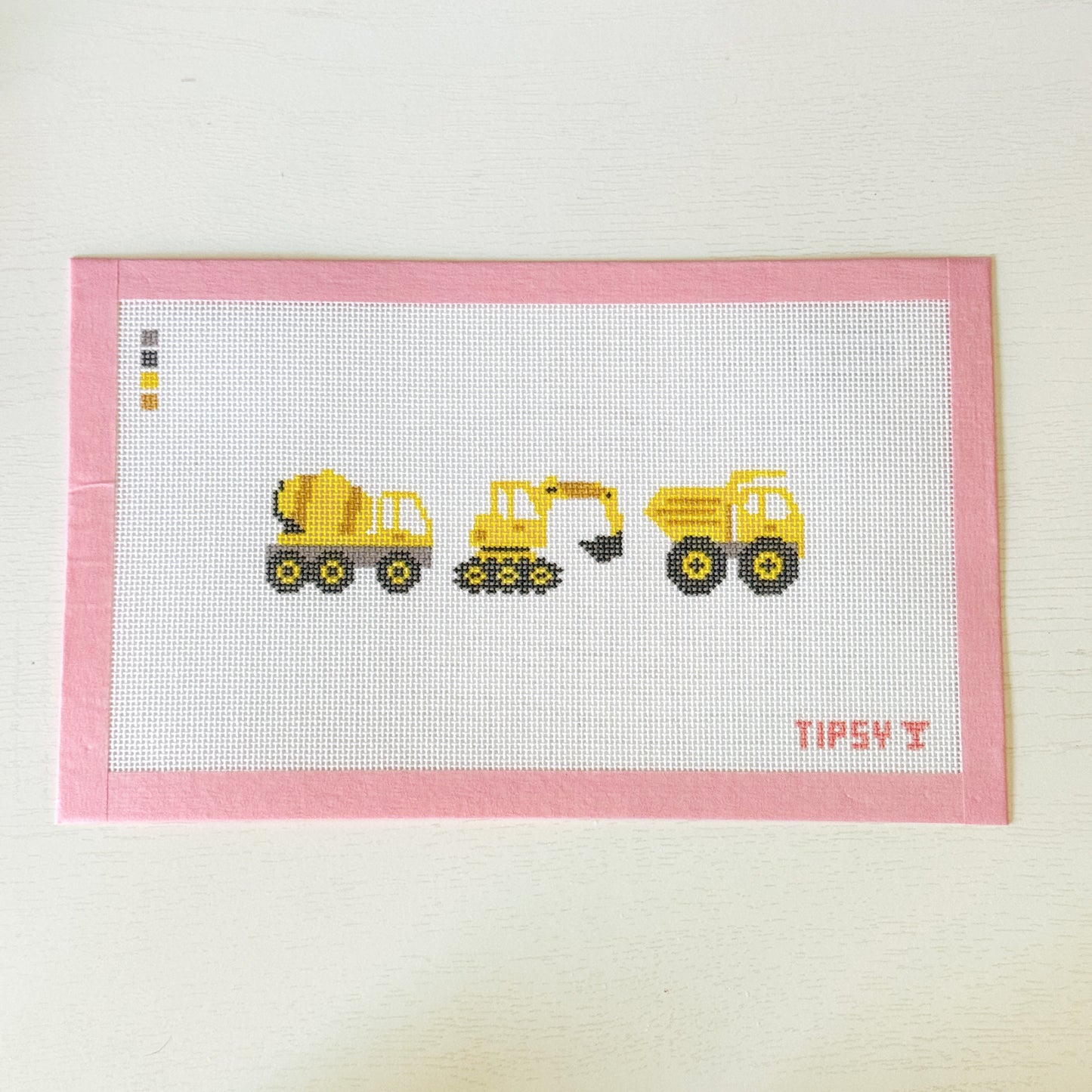 Construction Trio Needlepoint Canvas, 18 Mesh, 6x2 Design