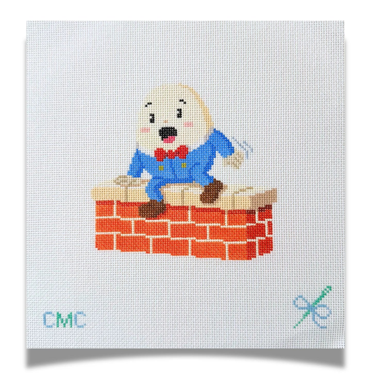 Humpty Dumpty Bed Time Stories Needlepoint Canvas, 18 Mesh, 4.3" x 4.8"