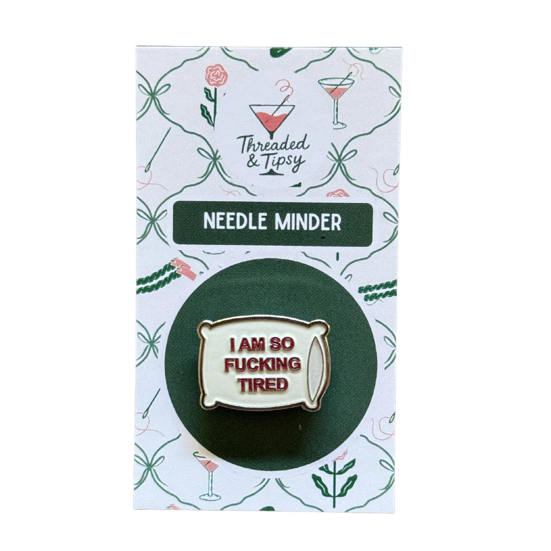 I Am So F*ing Tired Pillow Funny Needleminder