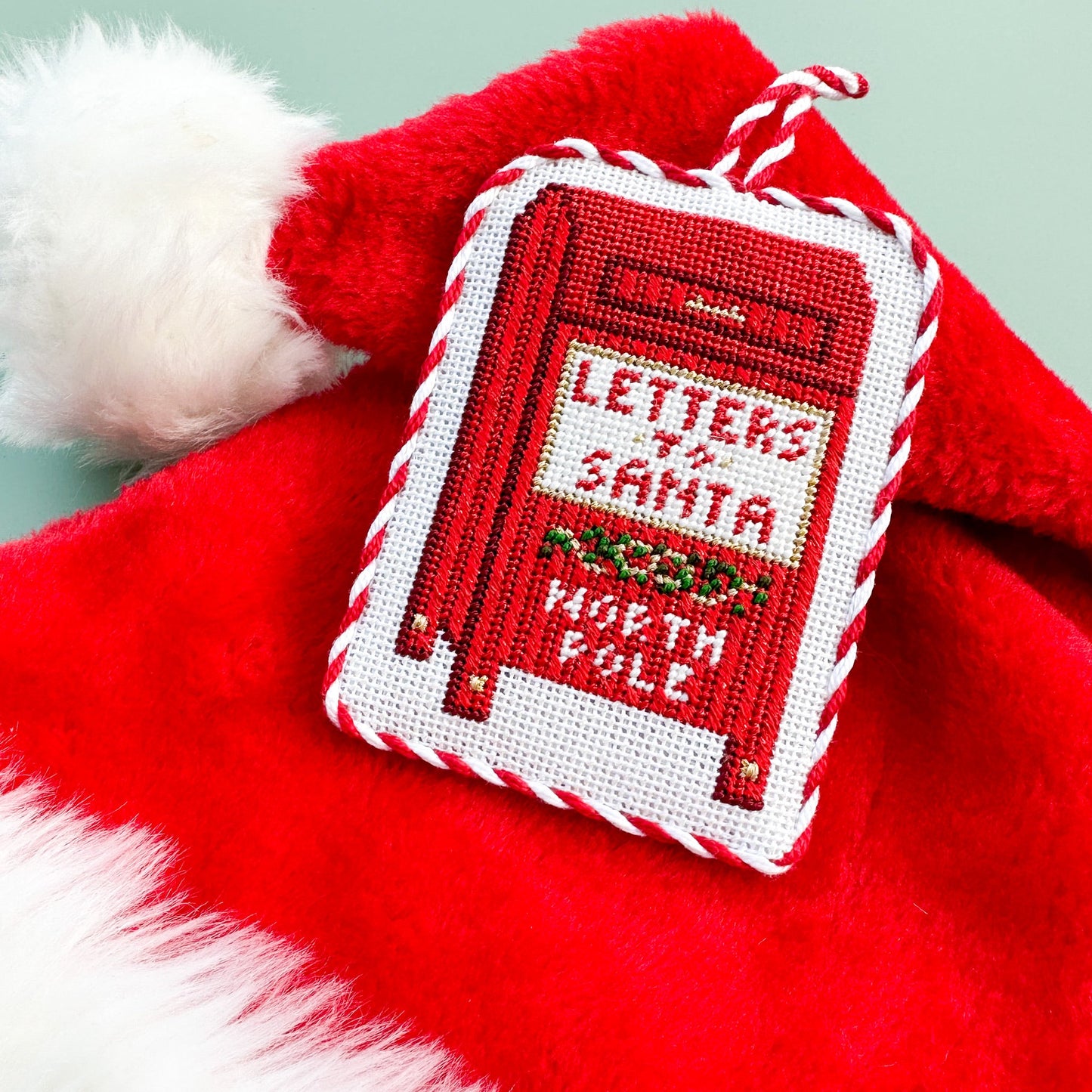 Letters to Santa Mailbox needlepoint canvas