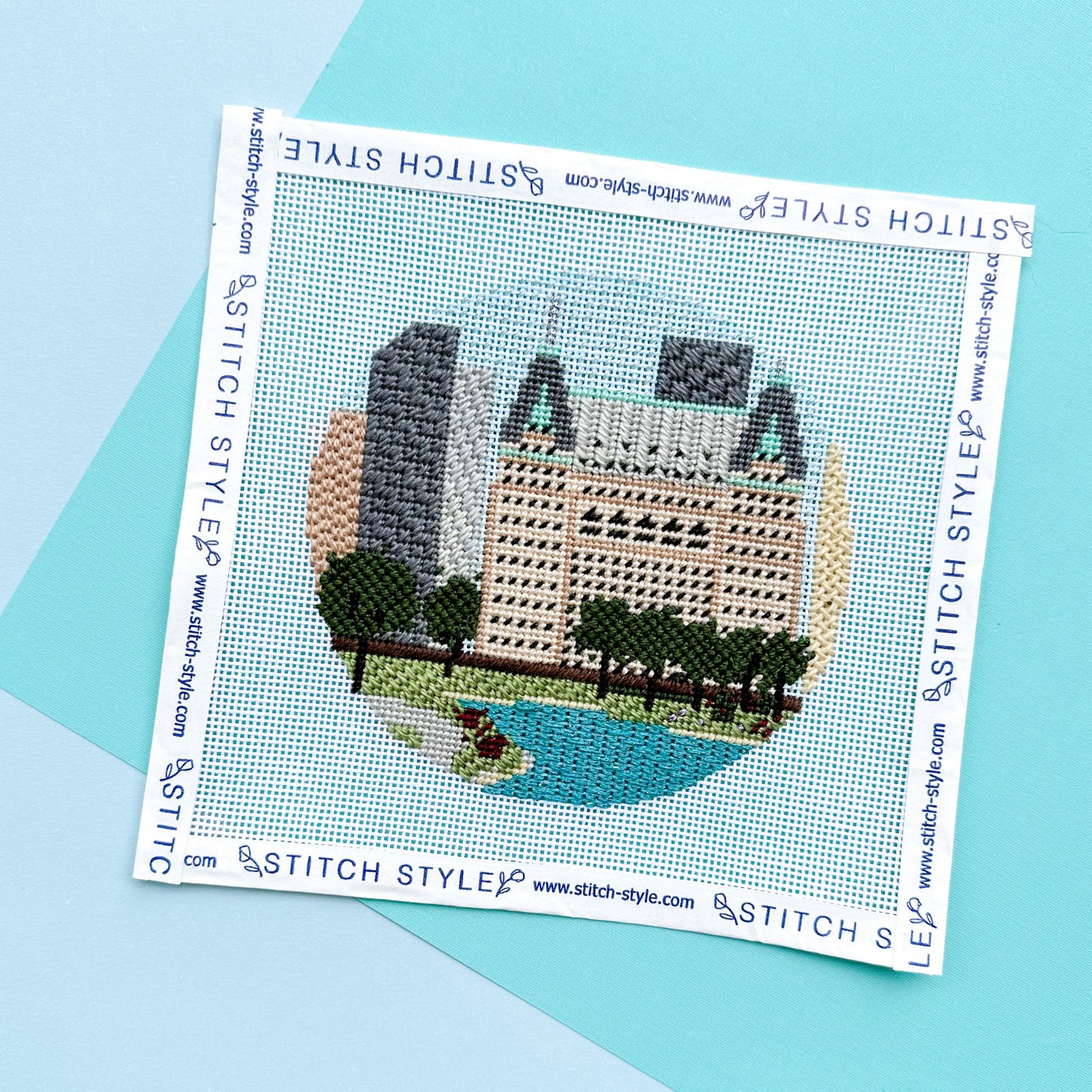 New York Plaza Hotel needlepoint canvas