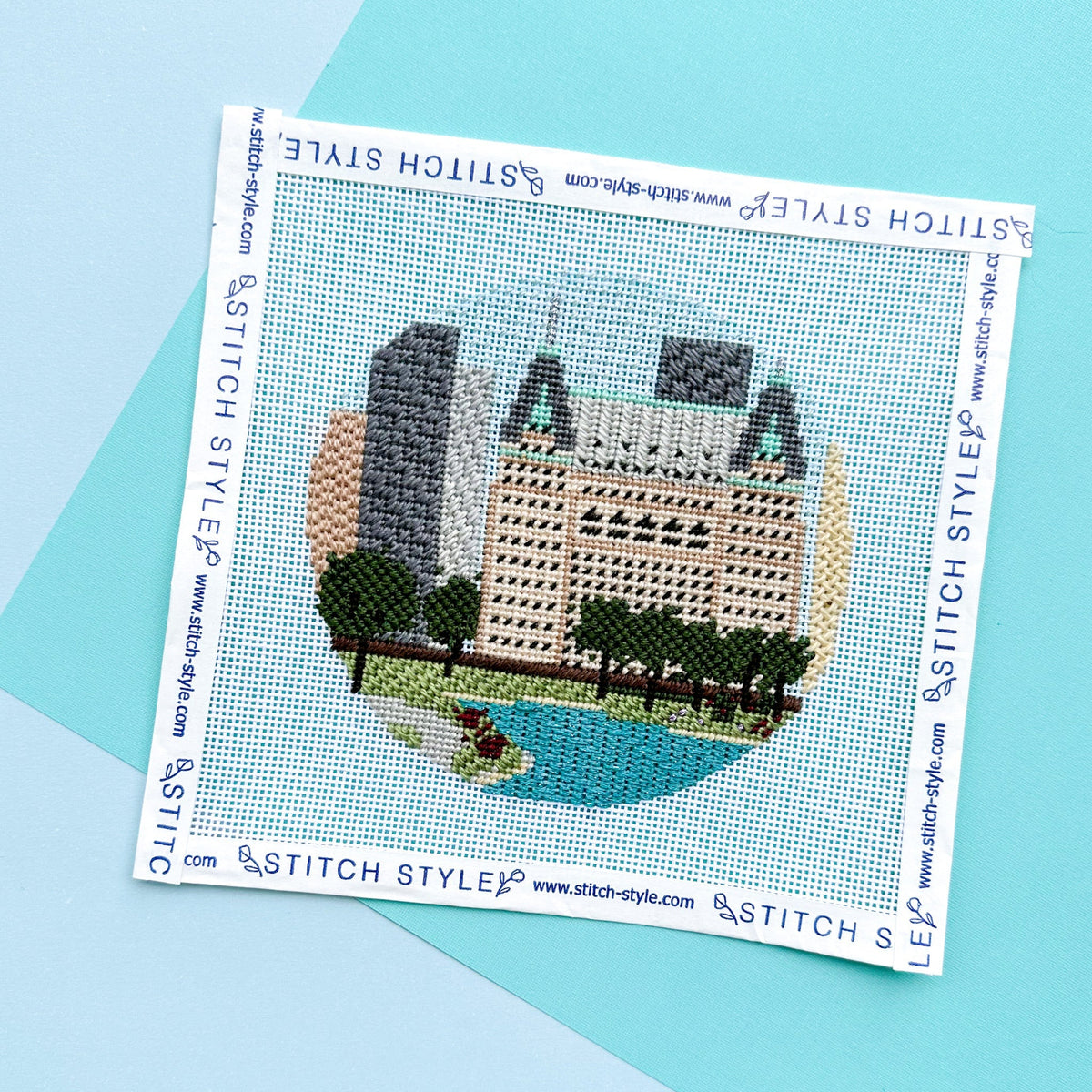 New York Plaza Hotel needlepoint canvas