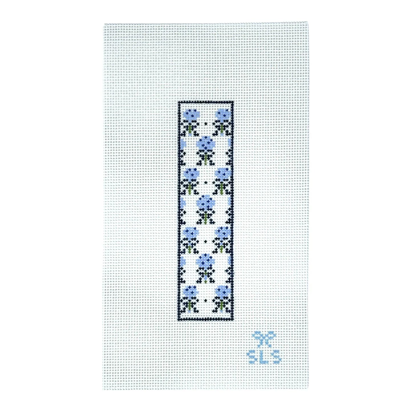 Hydrangea Bookmark Fob, 13 Mesh, 6.3" x 1.6" Design
