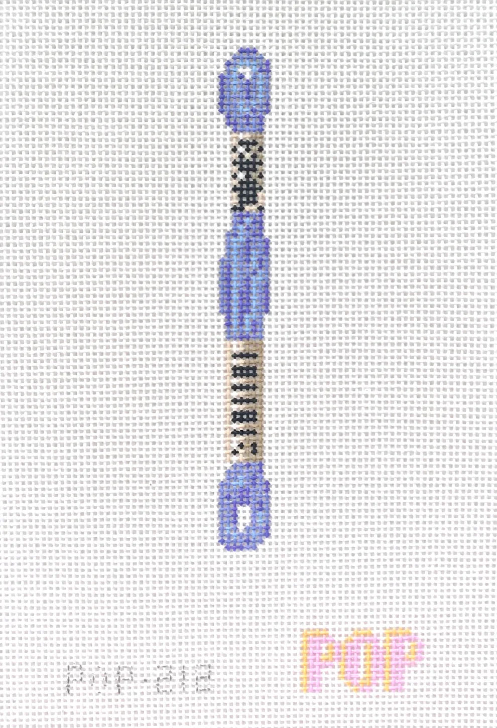 Floss Needlepoint Canvas Blue, 18 Mesh, 4.3" x 0.5" Design Size