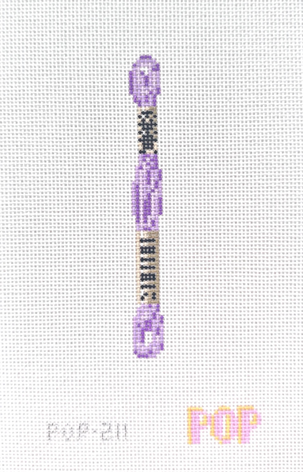 Floss Needlepoint Canvas Purple, 18 Mesh, 4.3" x 0.5" Design Size