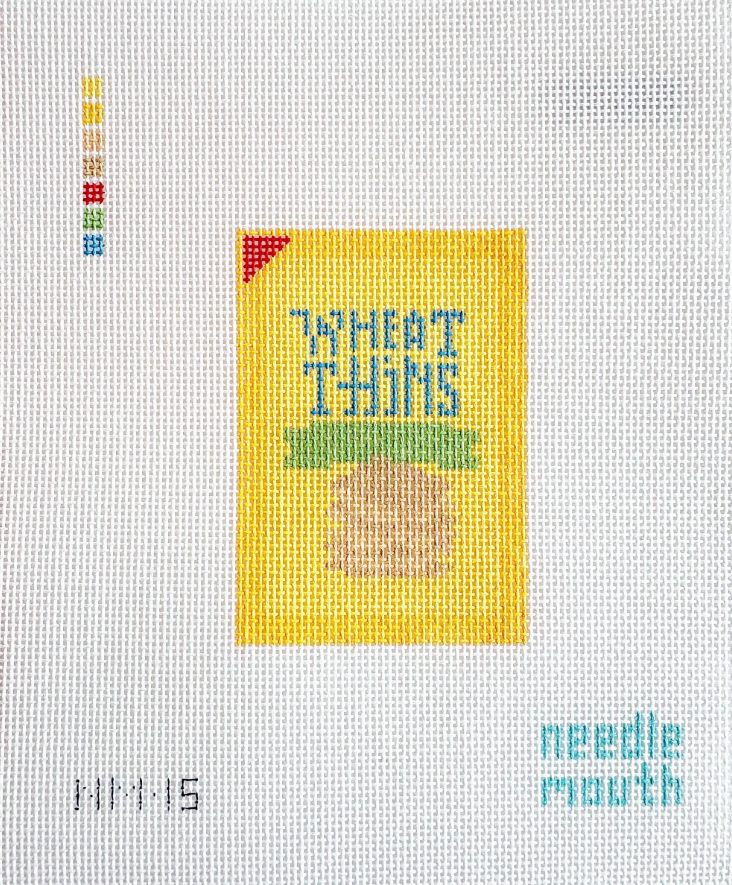 Wheat Thins Box Crackers Needlepoint Canvas, 18 Mesh, 3x4 Design