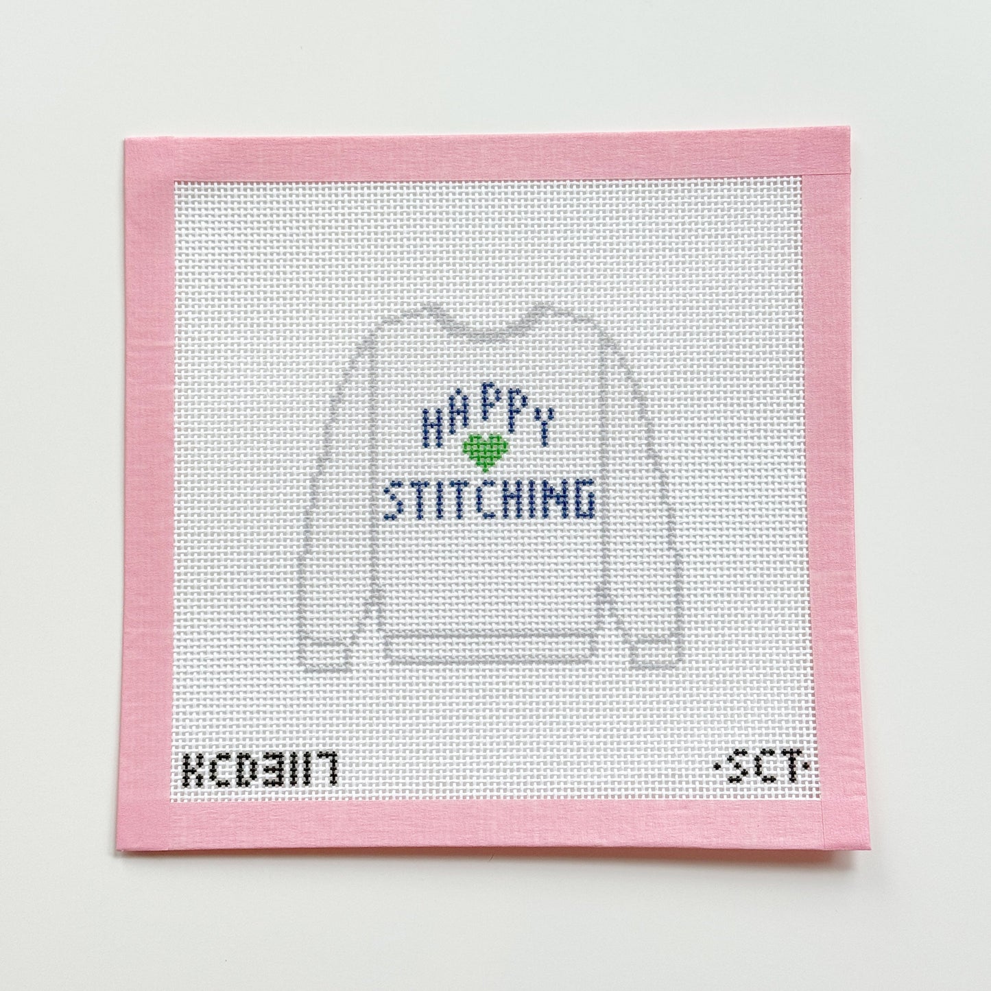 Happy Stitching Sweater Needlepoint Canvas, 13 Mesh Needlepoint Canvas, 4"x4.5" Design