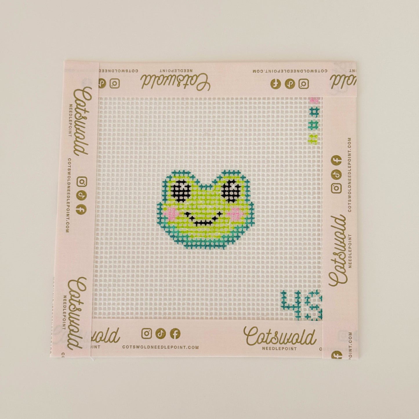 Frog Needlepoint Canvas – Bag Charm Buddies Series, Hand-Painted Mini Needlepoint Canvas, 14 Mesh Canvas (Copy)