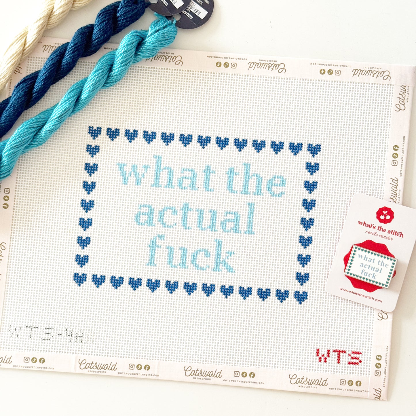 What the Actual F*** Sarcastic Needlepoint Canvas, 13 Mesh, Snarky Needlepoint, 5x7 Design (Copy)