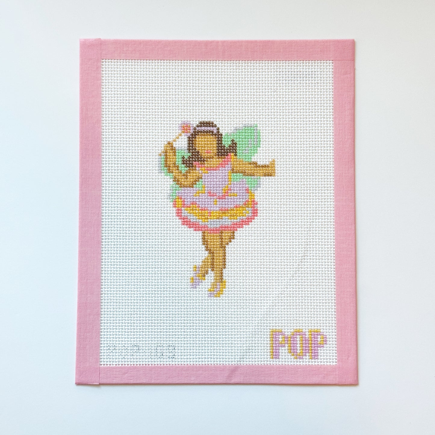 Whimsical Fairy Character Needlepoint Canvas, Fairytale Canvas, 13 mesh, 4.6" x 3"