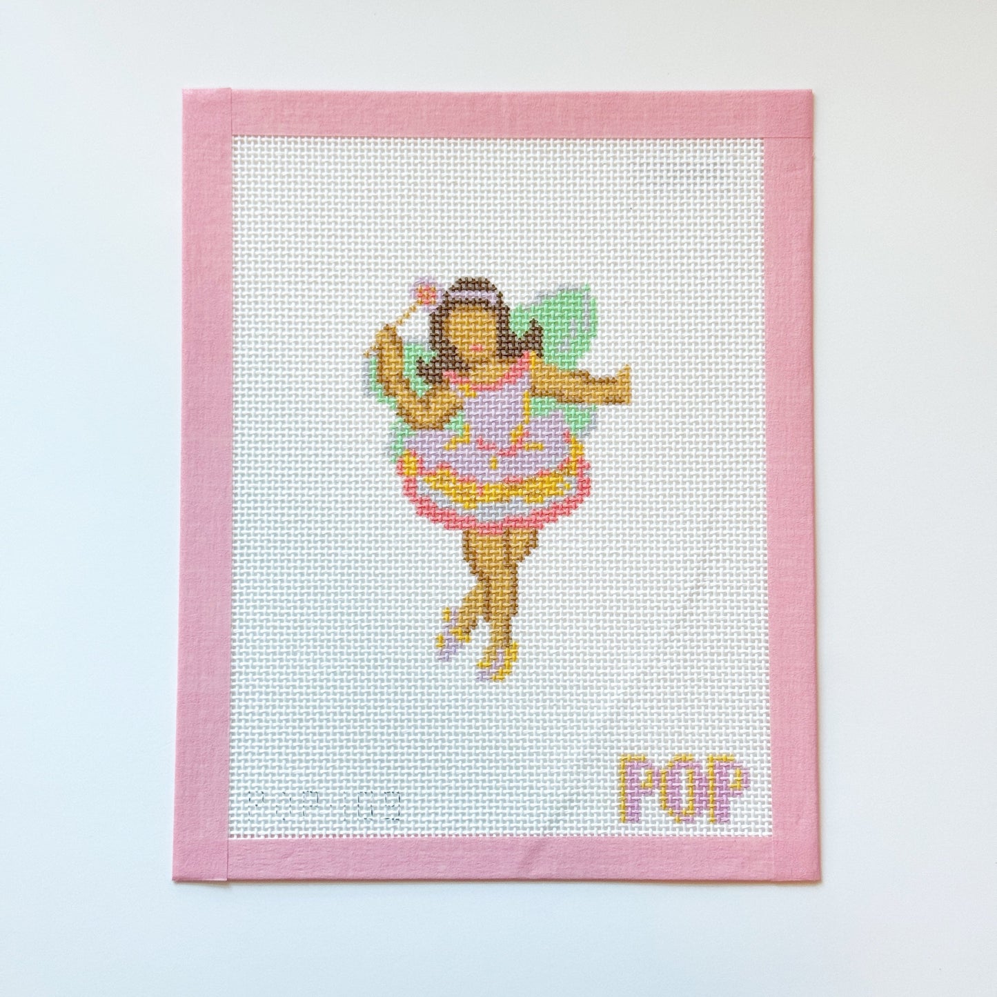 Whimsical Fairy Character Needlepoint Canvas, Fairytale Canvas, 13 mesh, 4.6" x 3"