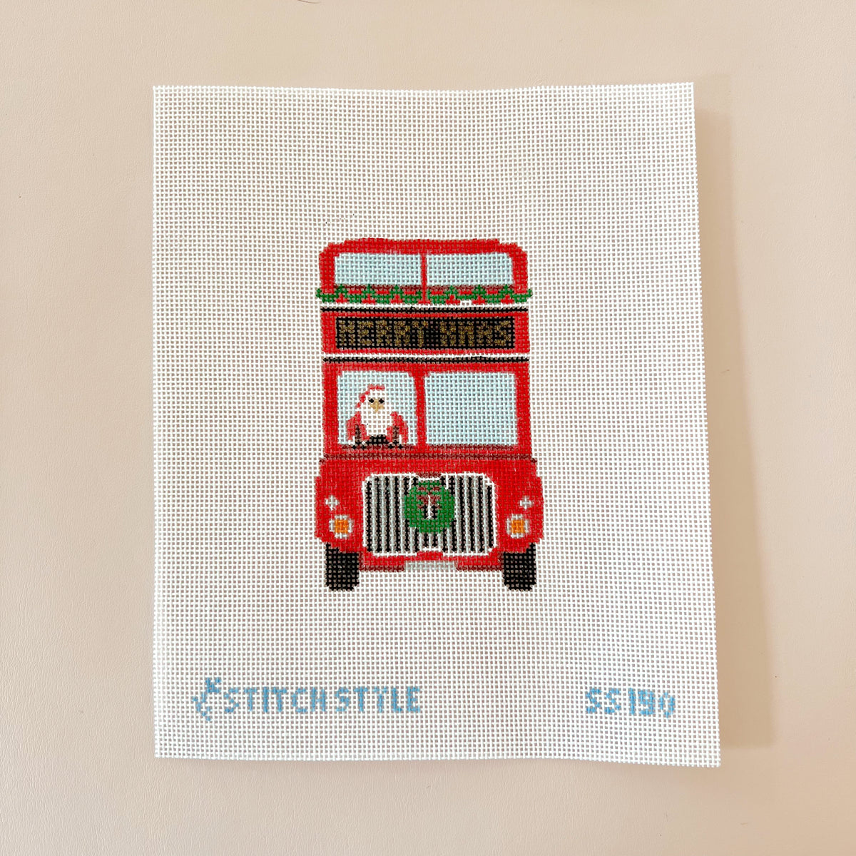 Double Decker Bus Needlepoint Canvas
