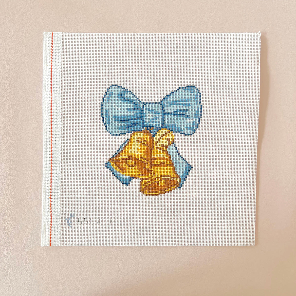 Bells and Bows Needlepoint Canvas, 18 Mesh