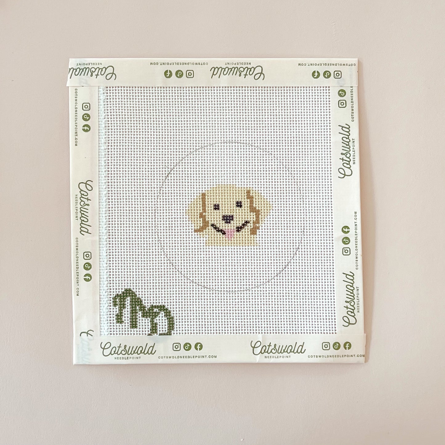 Sonny Mini Needlepoint Canvas, 18 Mesh, 3in Round