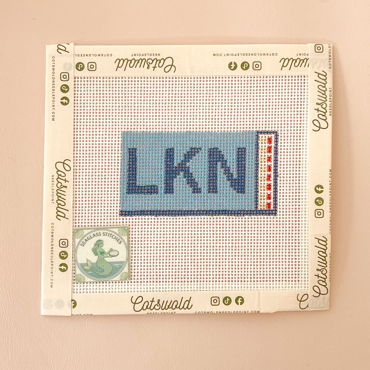 Lake Norman Match Box - Needlepoint Canvas, 18 mesh 2x3 Design size