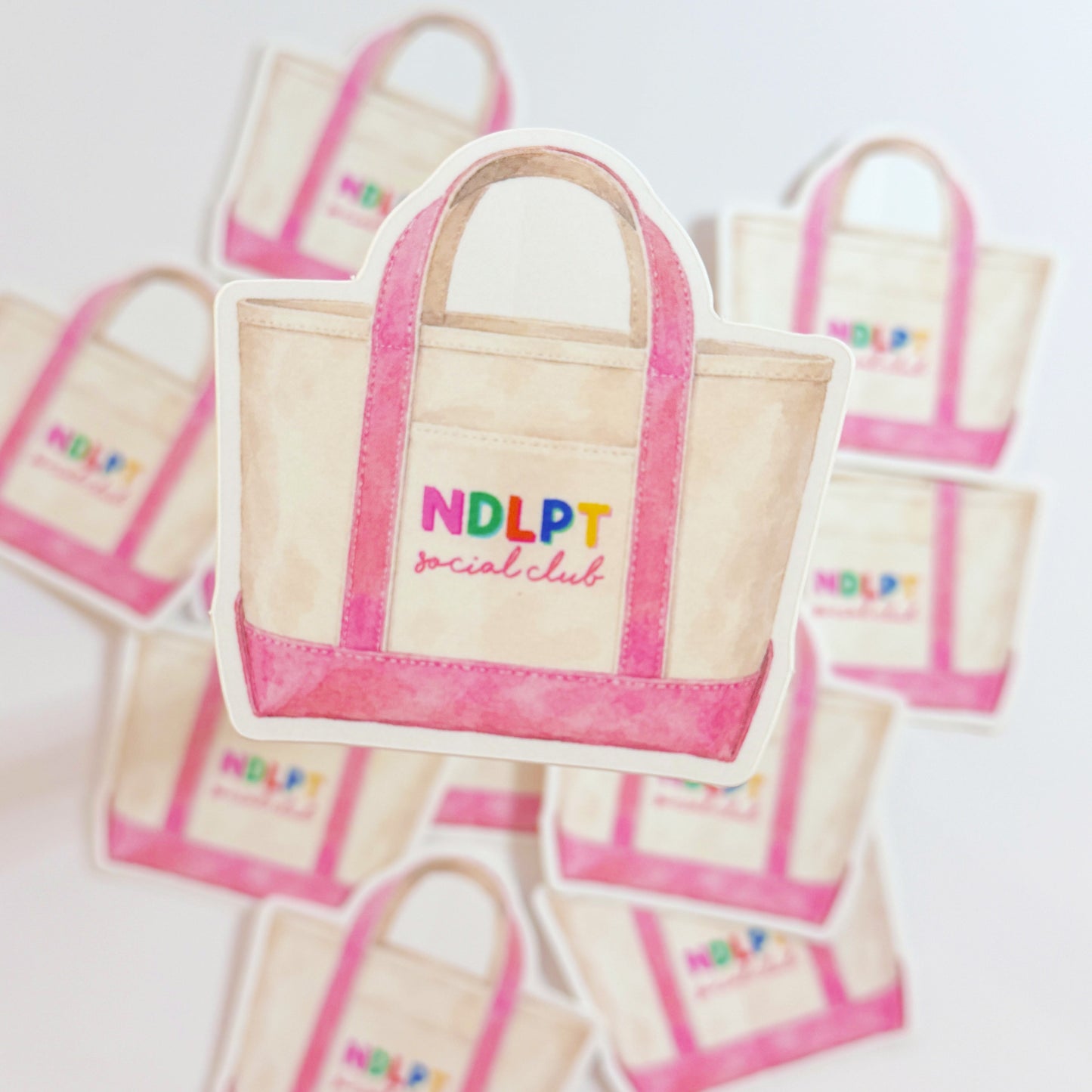 NDLPT Social Club Tote Bag Vinyl Matter Die Cut Sticker
