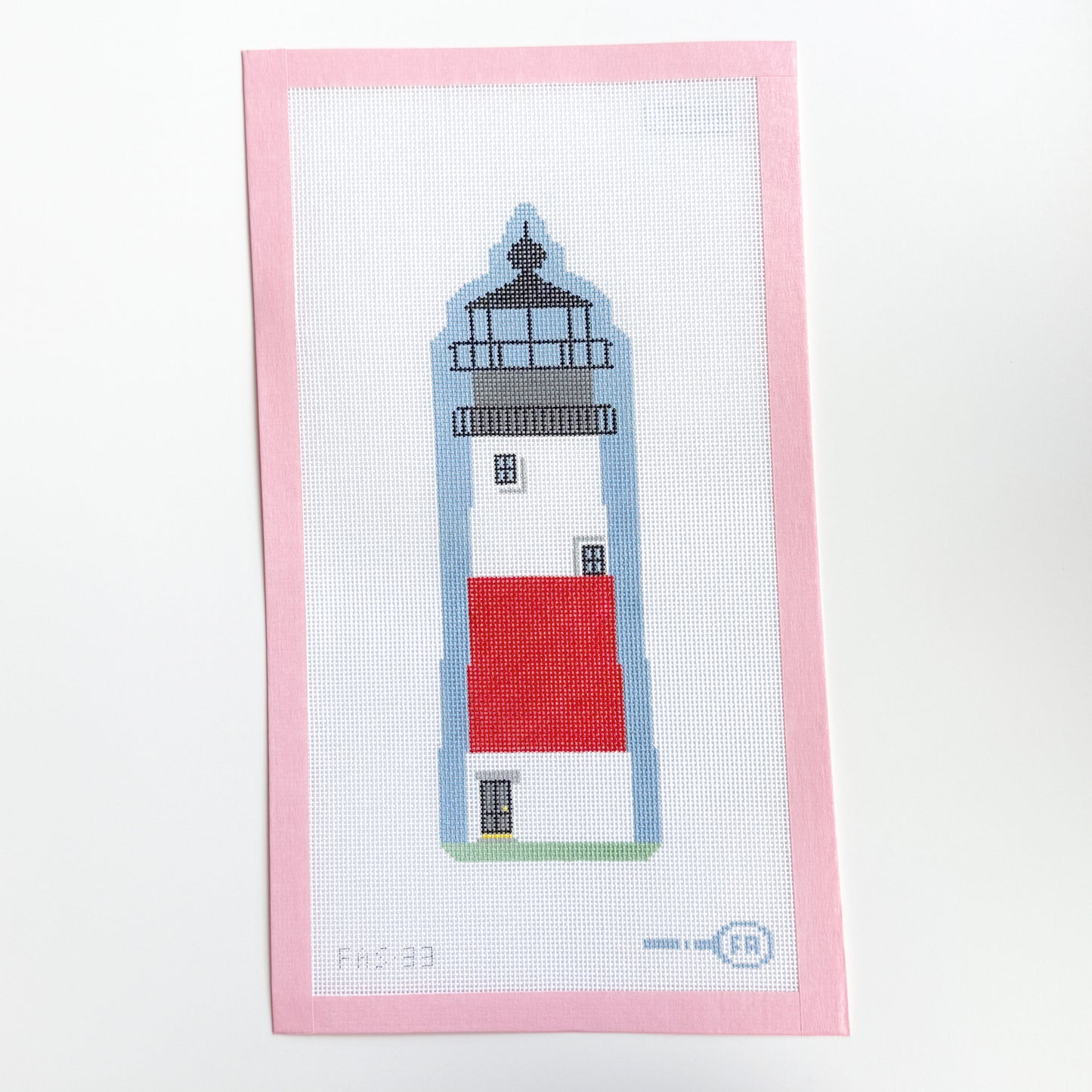 Nantucket Lighthouse Needlepoint Canvas, 18 Mesh, 8.5"x2.75" Design Size, Lighthouse Canvas