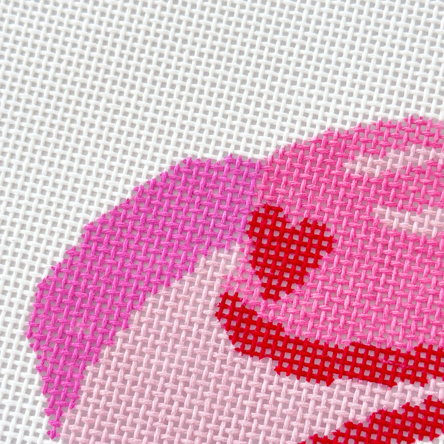 Pink Cowgirl Hat Needlepoint Canvas | 3” Canvas | 18 Mesh Southern Charm Design