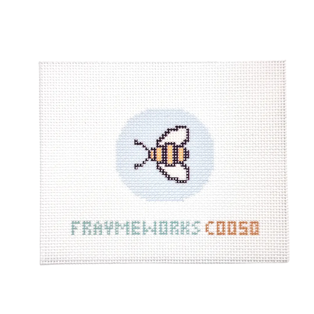 Bee Mini Round Needlepoint Canvas