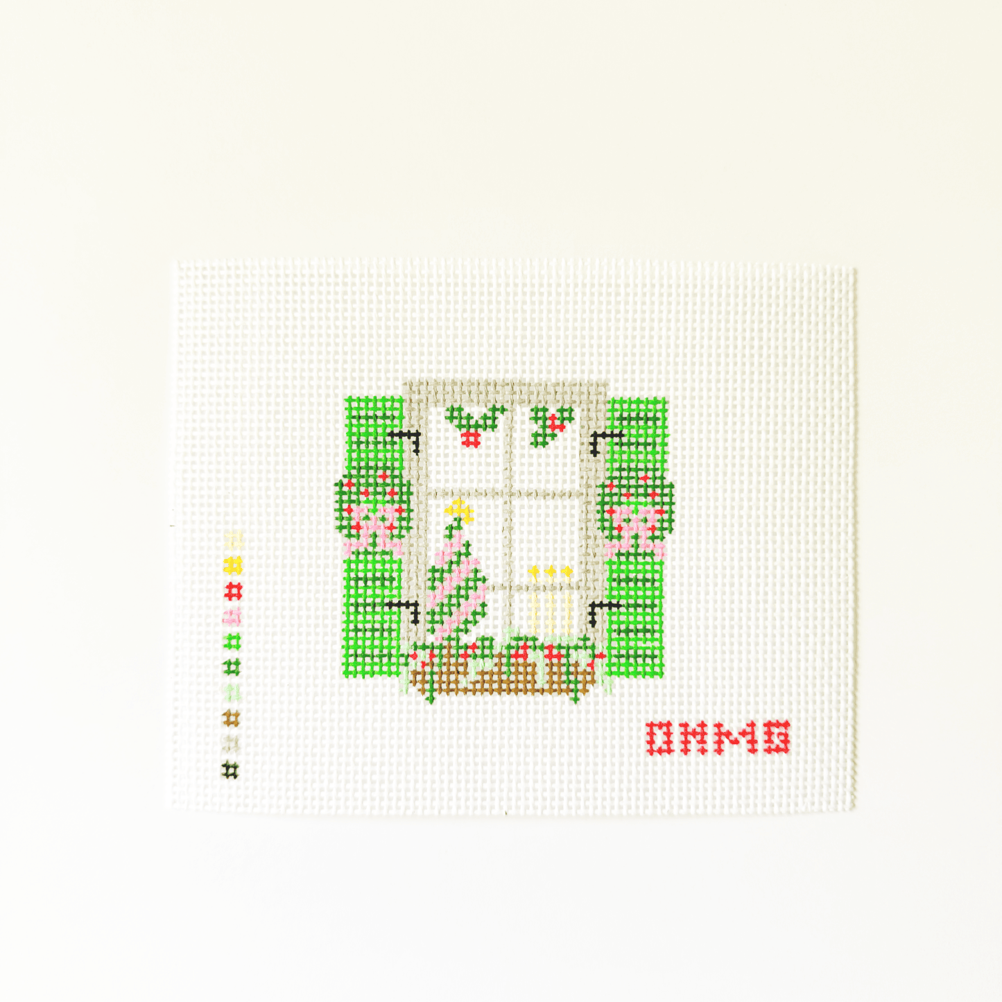 Christmas Window Box needlepoint canvas