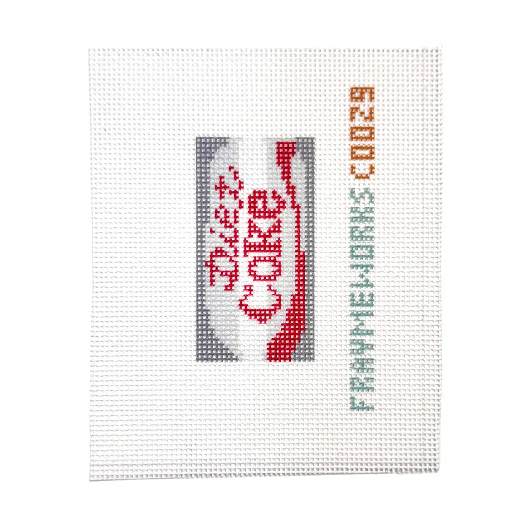Diet Coke Mini Needlepoint Canvas by Femmeworks Co.
