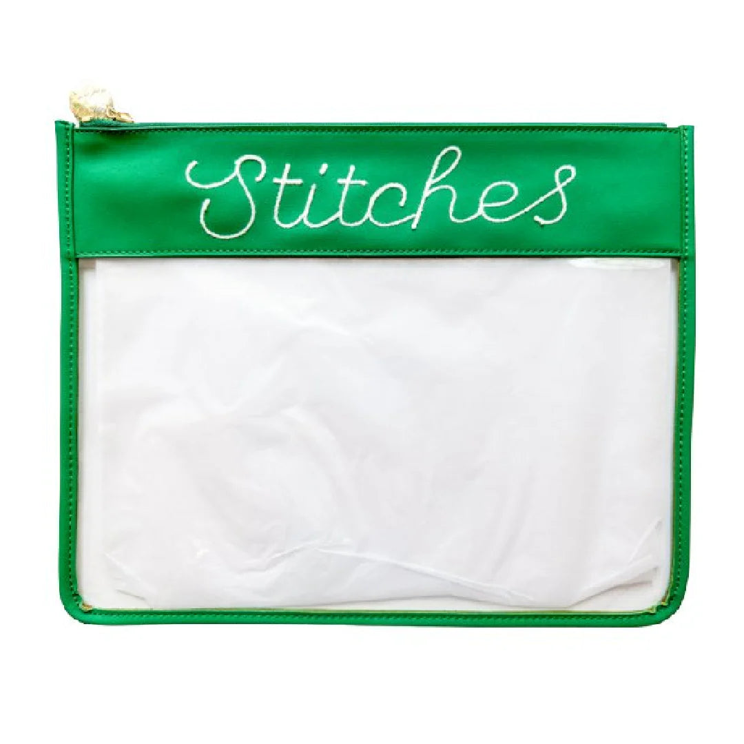 Green Large Stitches Project Bag