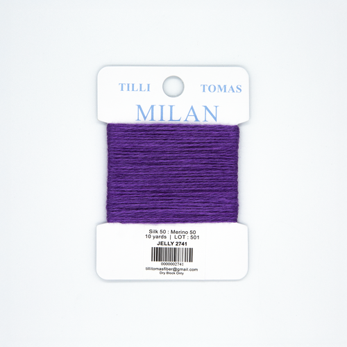 Milan Jelly thread card for 13 mesh needlepoint canvas