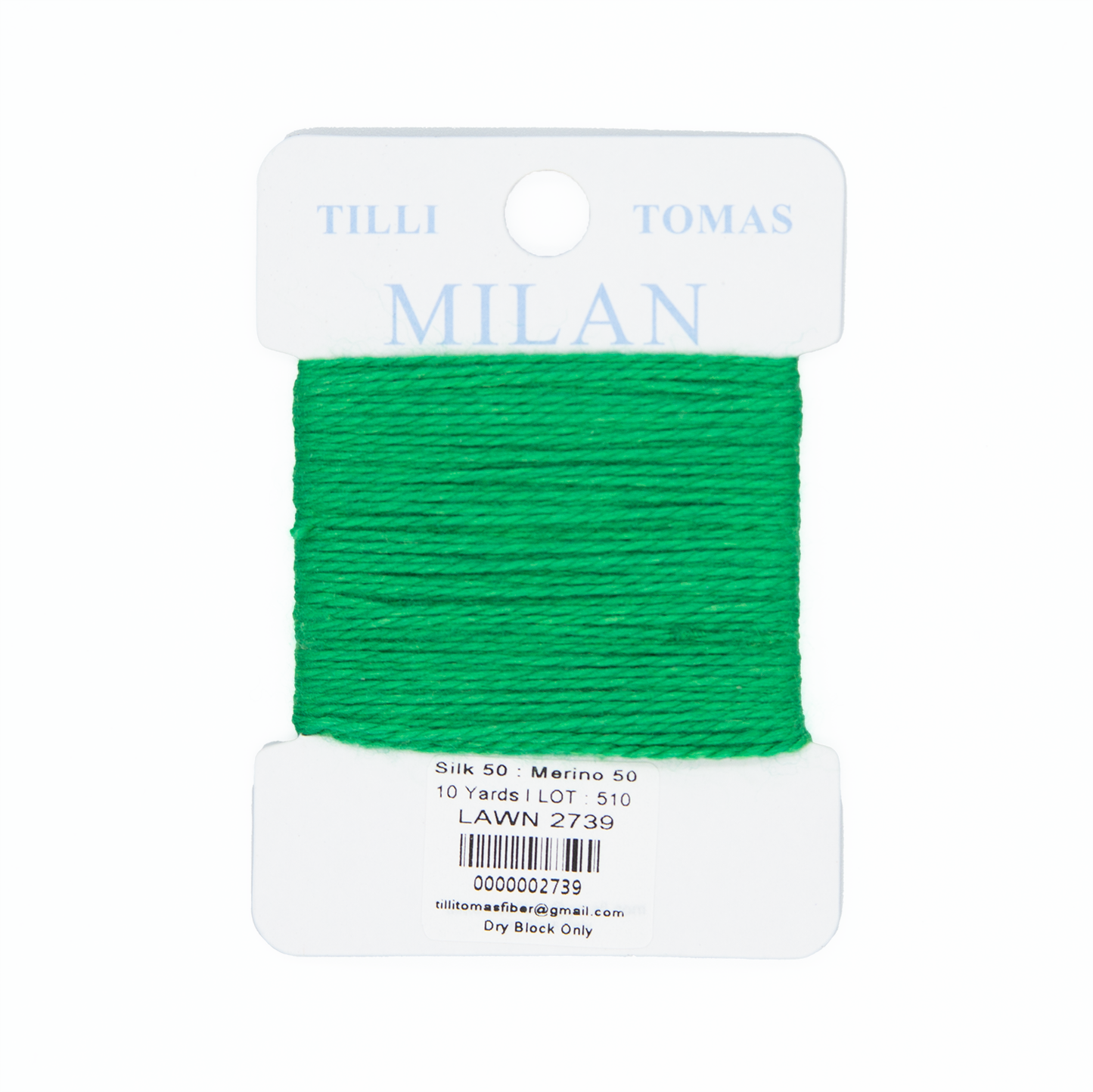Milan Lawn thread card for 13 mesh needlepoint canvas