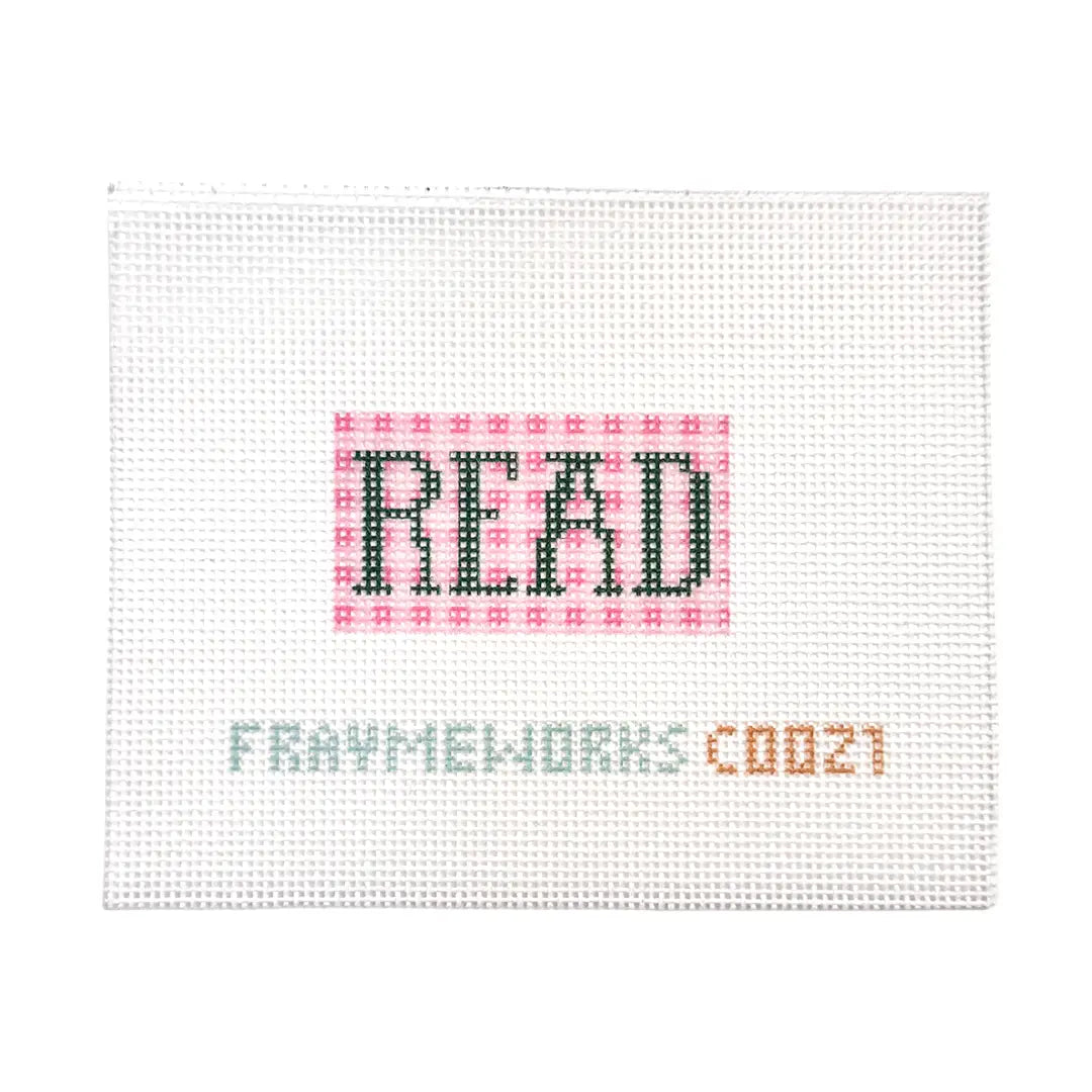 Plaid Read Mini Needlepoint Canvas
