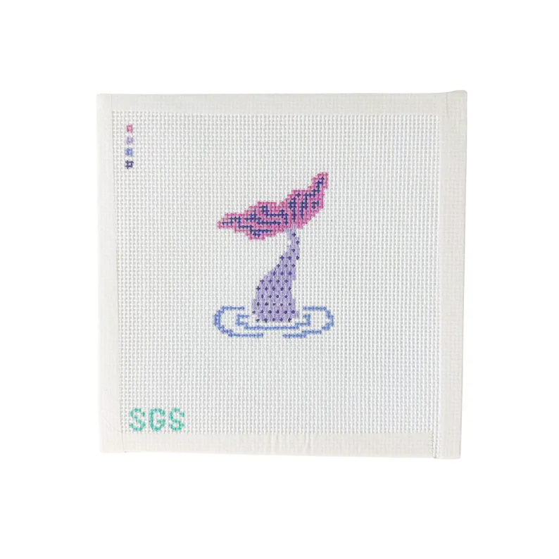 Purple Mermaid Tail needlepoint canvas