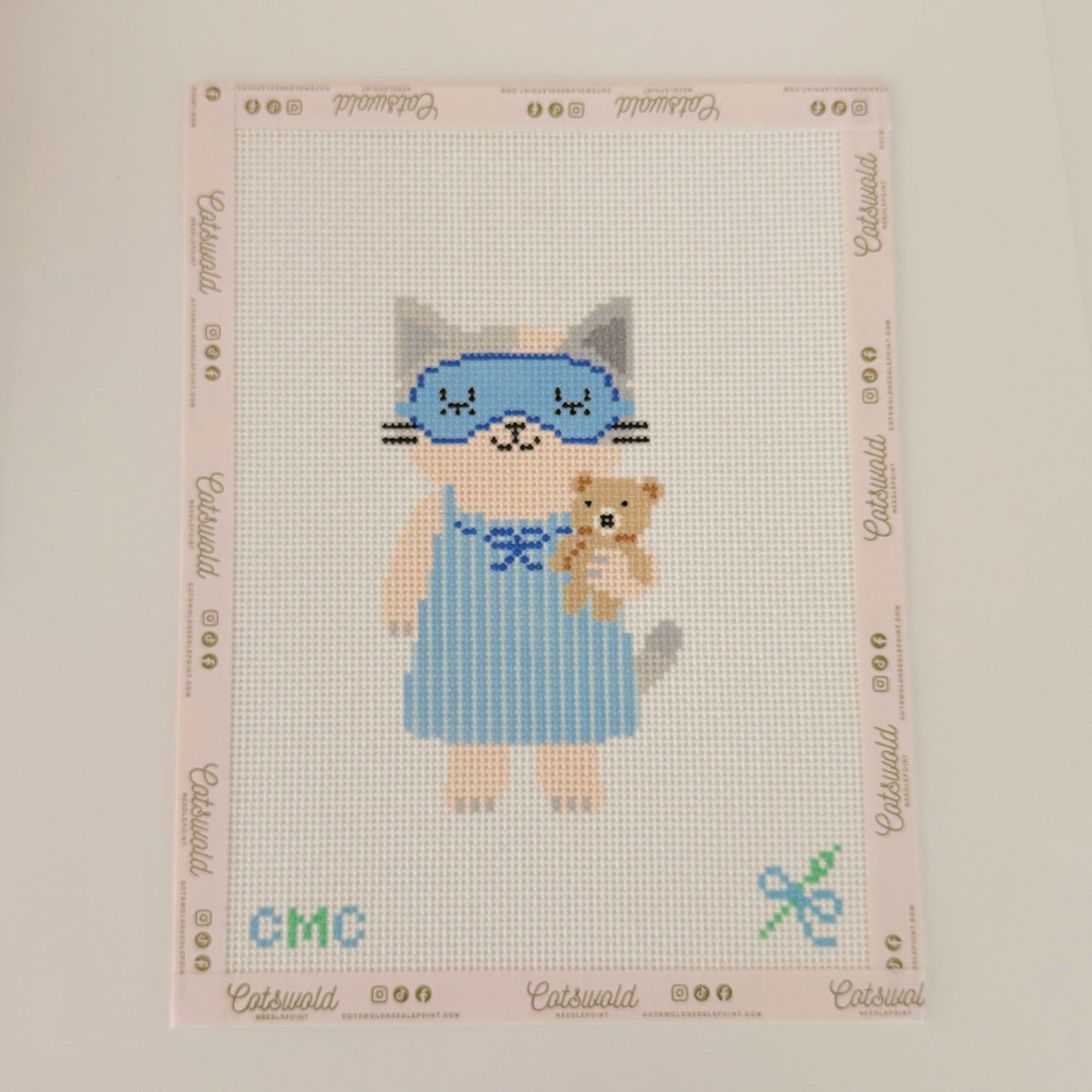 Sleepy Kitty needlepoint canvas