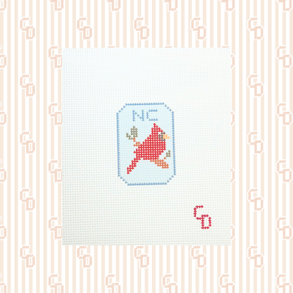 NC Cardinal Tile Needlepoint Canvas, 13 Mesh