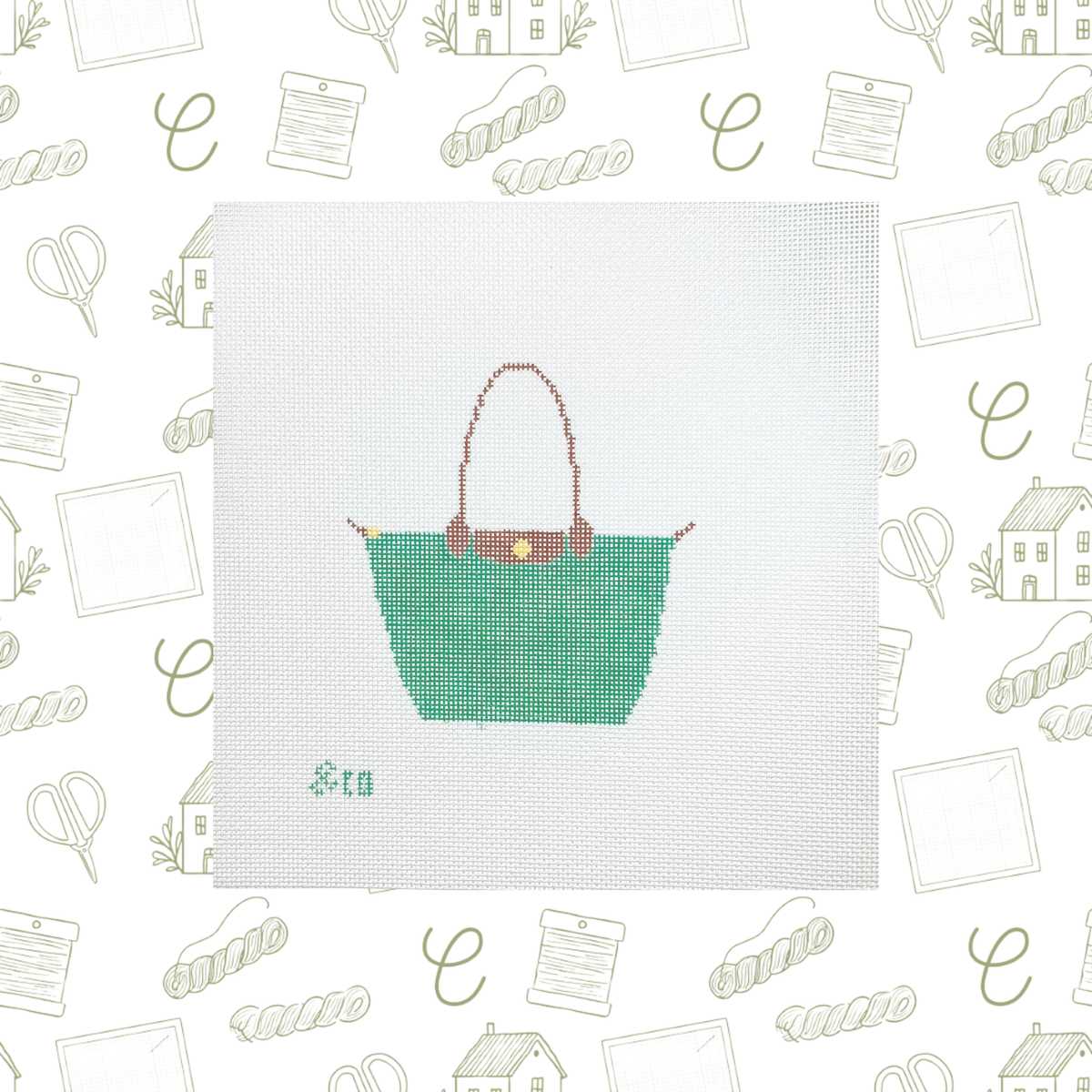 Longchamp Tote Bag Needlepoint Canvas, 18 Mesh, 4"x4.5" Design Size